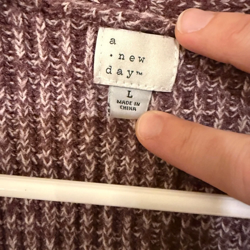 a new day Women's Maroon Open-Front Cardigan - Picture 3 of 3